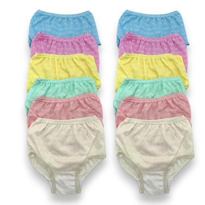 Pantaleta económica algodón con diseño niña Chavely paquete de 12