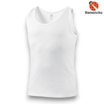 Camiseta de algodón blanca caballero Ramoncito