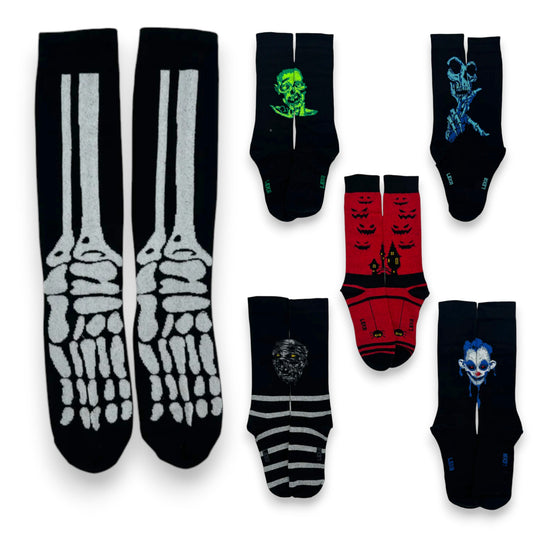 Calcetines con diseños de halloween unitalla caballero Leka paquete de 6