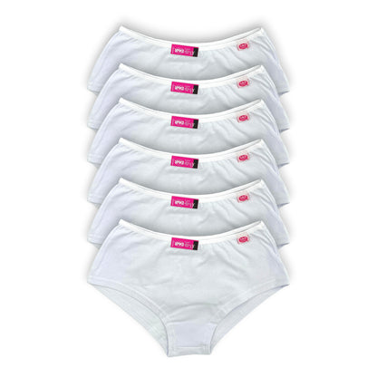 Boxer corto de algodón liso surtido unitalla dama D&R paquete de 6