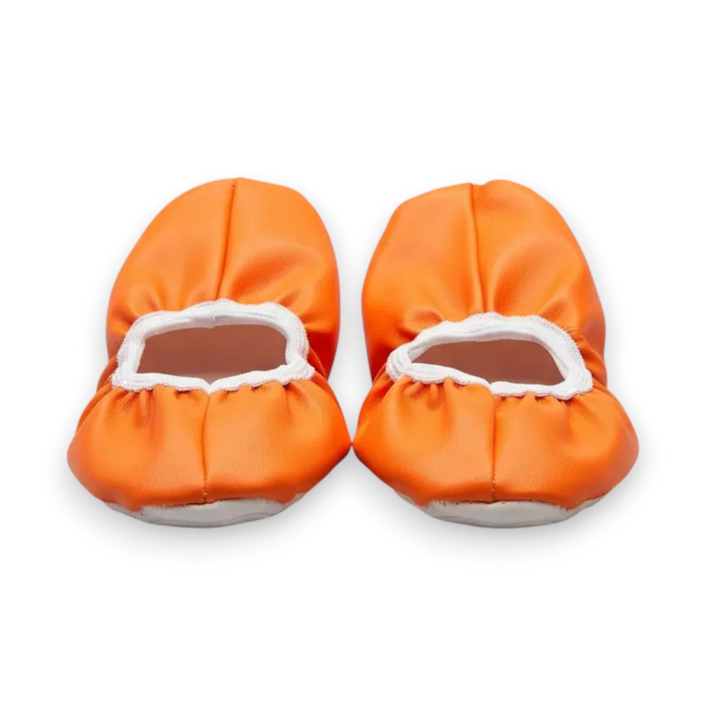 Zapatilla Chemise liso para Baile / Ballet / Disfraz | Tallas 12–26 Naranja