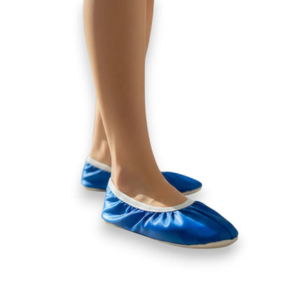 Zapatilla Chemise liso para Baile / Ballet / Disfraz | Tallas 12–26 Azul Rey