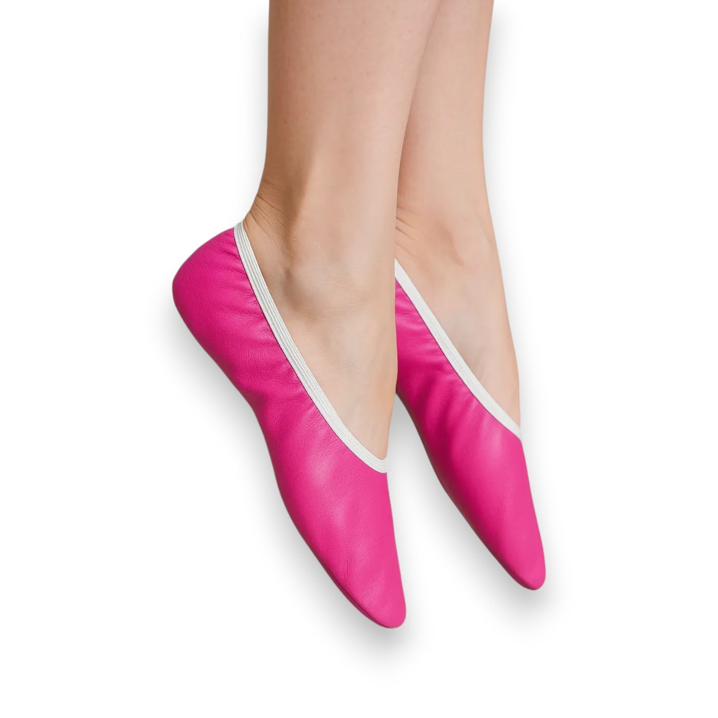 Zapatilla Chemise liso para Baile / Ballet / Disfraz | Tallas 12–26 Fucsia