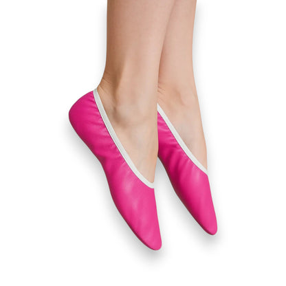 Zapatilla Chemise liso para Baile / Ballet / Disfraz | Tallas 12–26 Fucsia