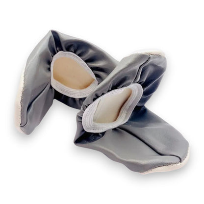 Zapatilla Chemise liso para Baile / Ballet / Disfraz | Tallas 12–26 Gris Oxford