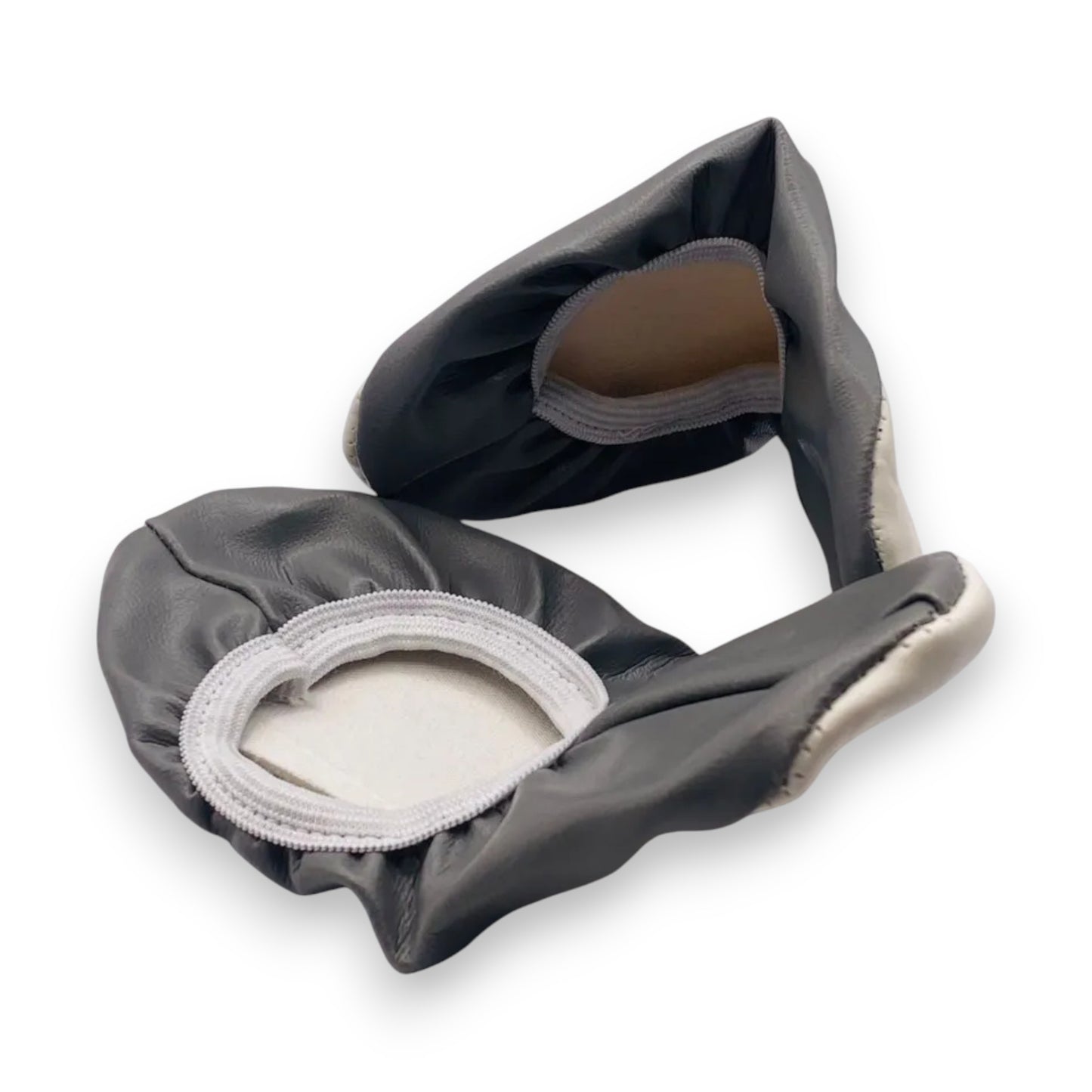 Zapatilla Chemise liso para Baile / Ballet / Disfraz | Tallas 12–26 Gris Oxford