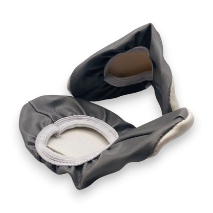 Zapatilla Chemise liso para Baile / Ballet / Disfraz | Tallas 12–26 Gris Oxford