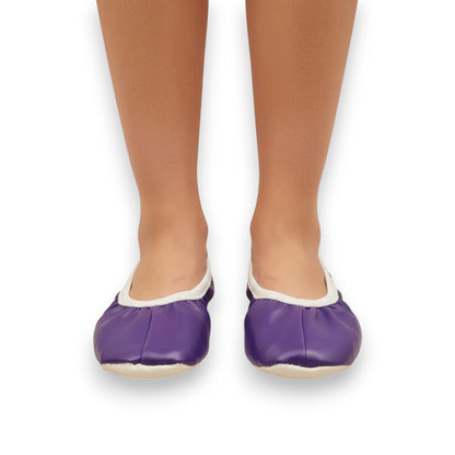 Zapatilla Chemise liso para Baile / Ballet / Disfraz | Tallas 12–26 Morado