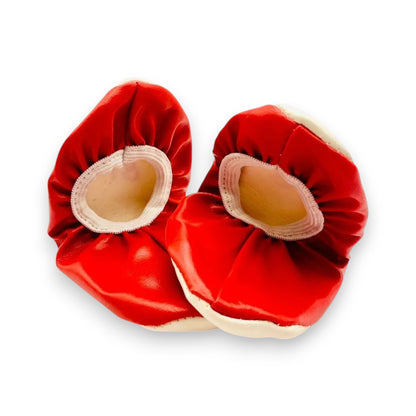 Zapatilla Chemise liso para Baile / Ballet / Disfraz | Tallas 12–26 Rojo