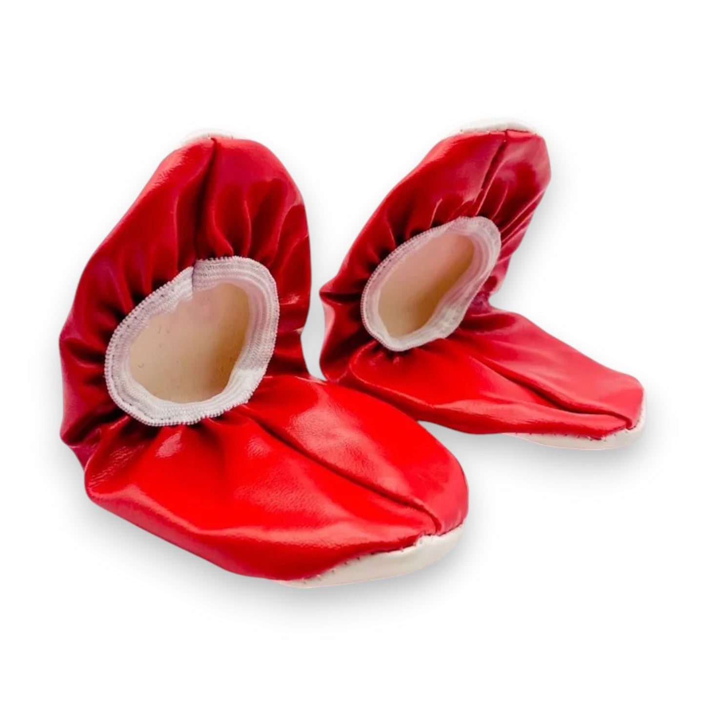 Zapatilla Chemise liso para Baile / Ballet / Disfraz | Tallas 12–26 Rojo