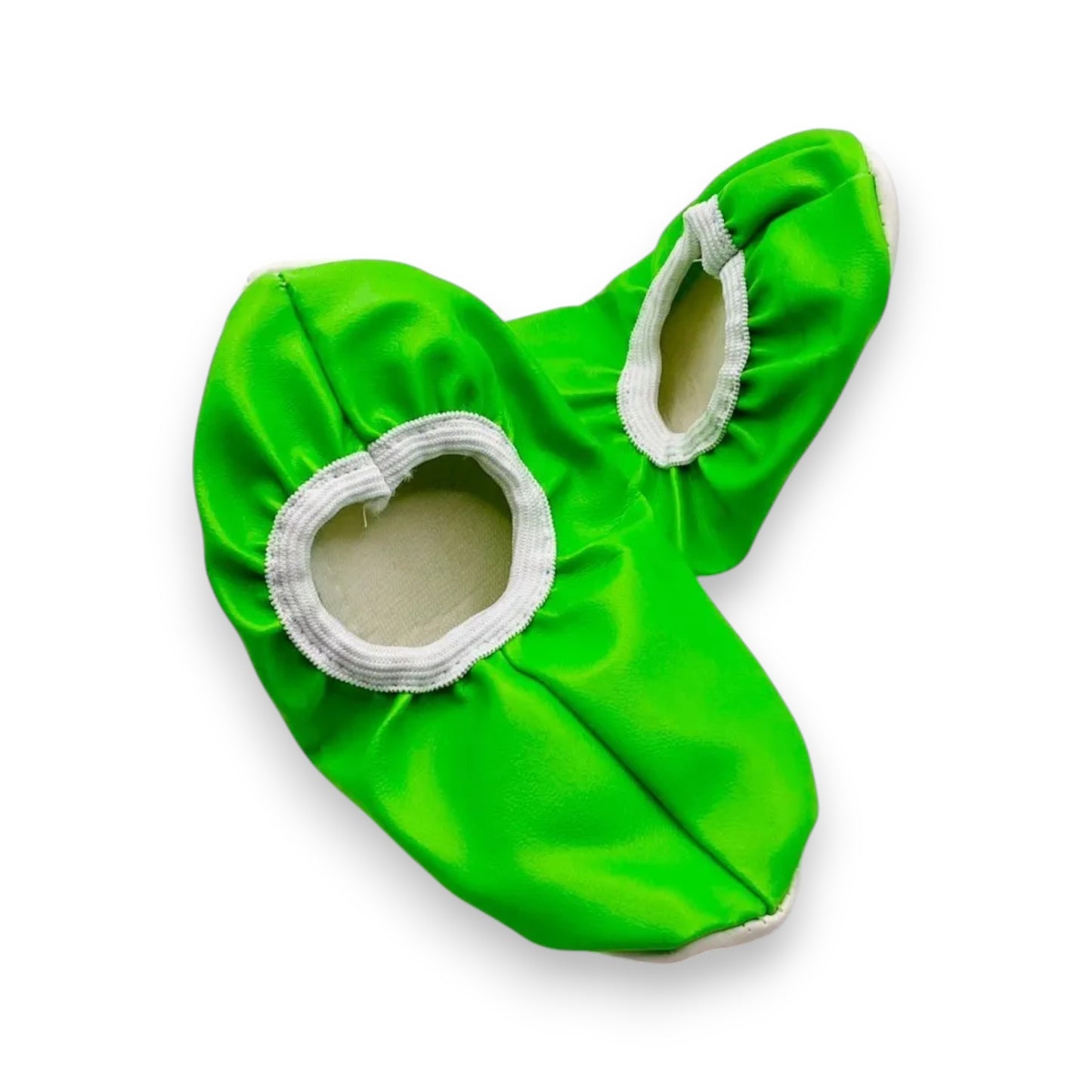 Zapatilla Chemise liso para Baile / Ballet / Disfraz | Tallas 12–26 Verde Limón