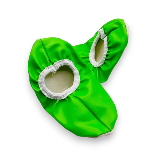 Zapatilla Chemise liso para Baile / Ballet / Disfraz | Tallas 12–26 Verde Limón
