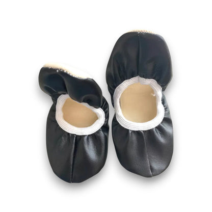 Zapatilla Chemise liso para Baile / Ballet / Disfraz | Tallas 12–26 Negro