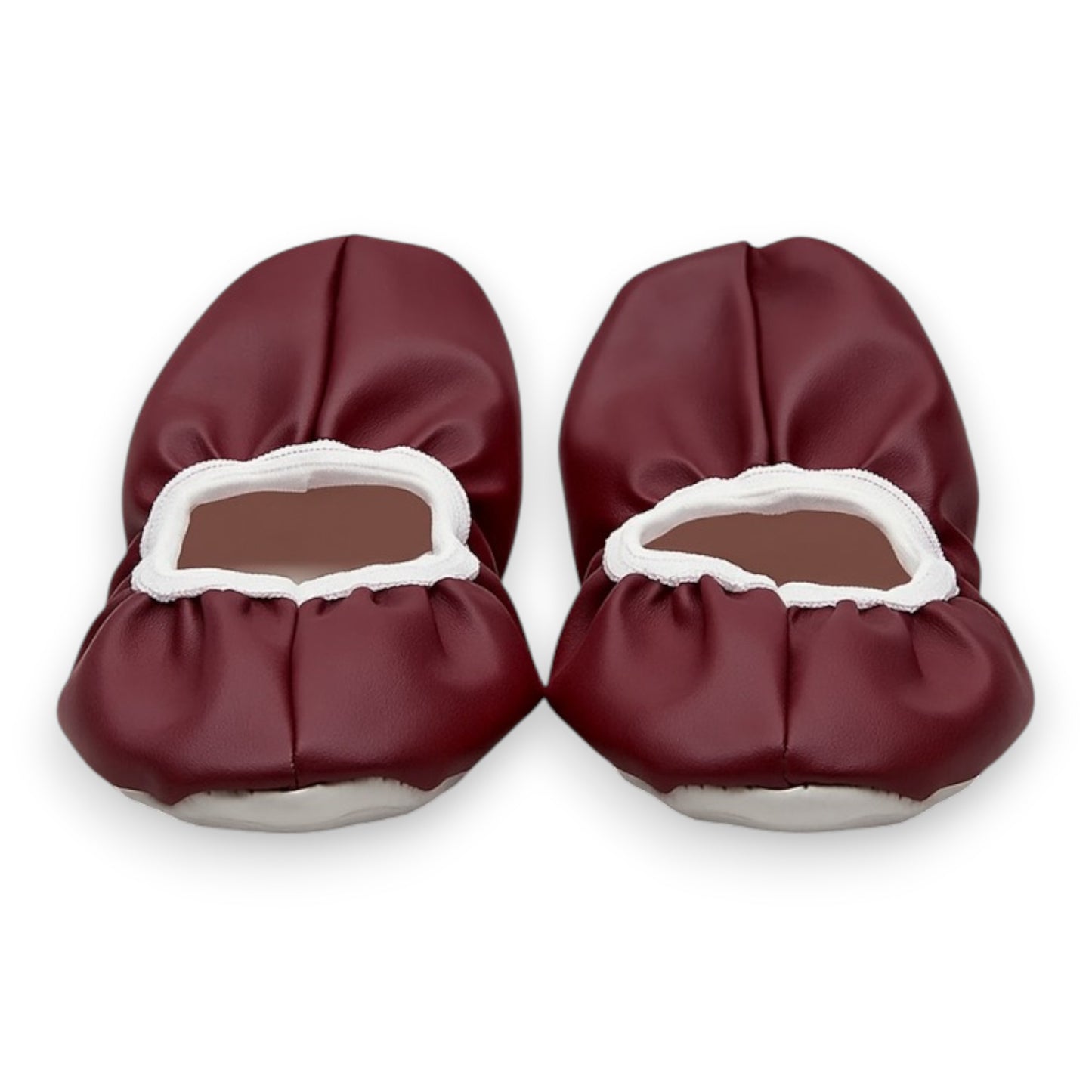 Zapatilla Chemise liso para Baile / Ballet / Disfraz | Tallas 12–26 Vino