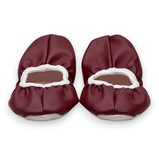 Zapatilla Chemise liso para Baile / Ballet / Disfraz | Tallas 12–26 Vino