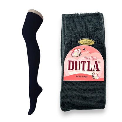 Calceta media extralarga de algodón unitalla dama Dutla