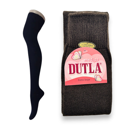 Calceta media extralarga de algodón unitalla dama Dutla