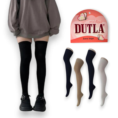 Calceta media extralarga de algodón unitalla dama Dutla