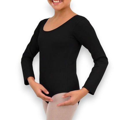 Leotardo de nylon manga larga niña