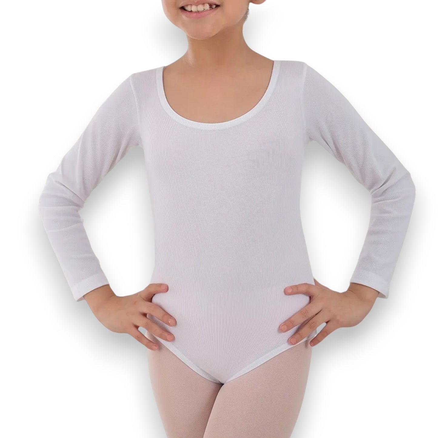 Leotardo de nylon manga larga niña