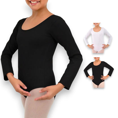Leotardo de nylon manga larga niña