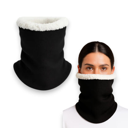 Buff o cuellera térmico negro de acrilán con felpa unitalla