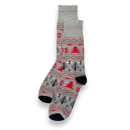 Calcetines de algodón estampados navideños unitalla caballero Oslo paquete de 12