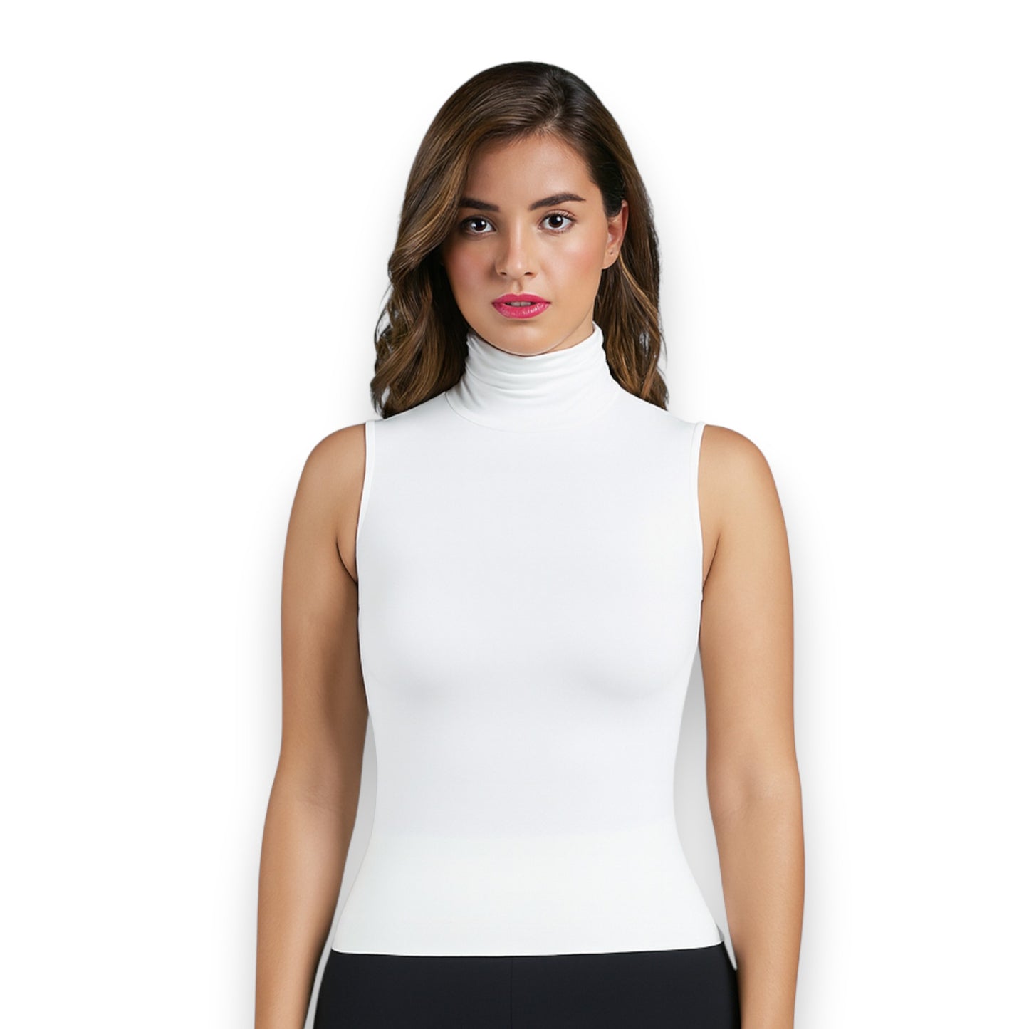 Camiseta de microfibra cuello alto unitalla Dama #007 Catherine