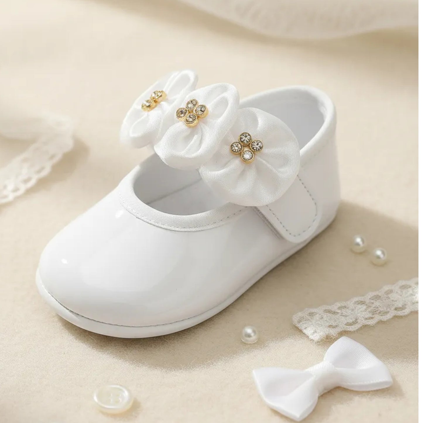 Zapato cunero de charol niña #6001