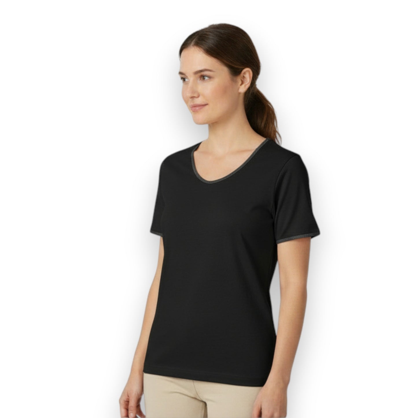 Playera manga corta de algodón dama #501 Colors