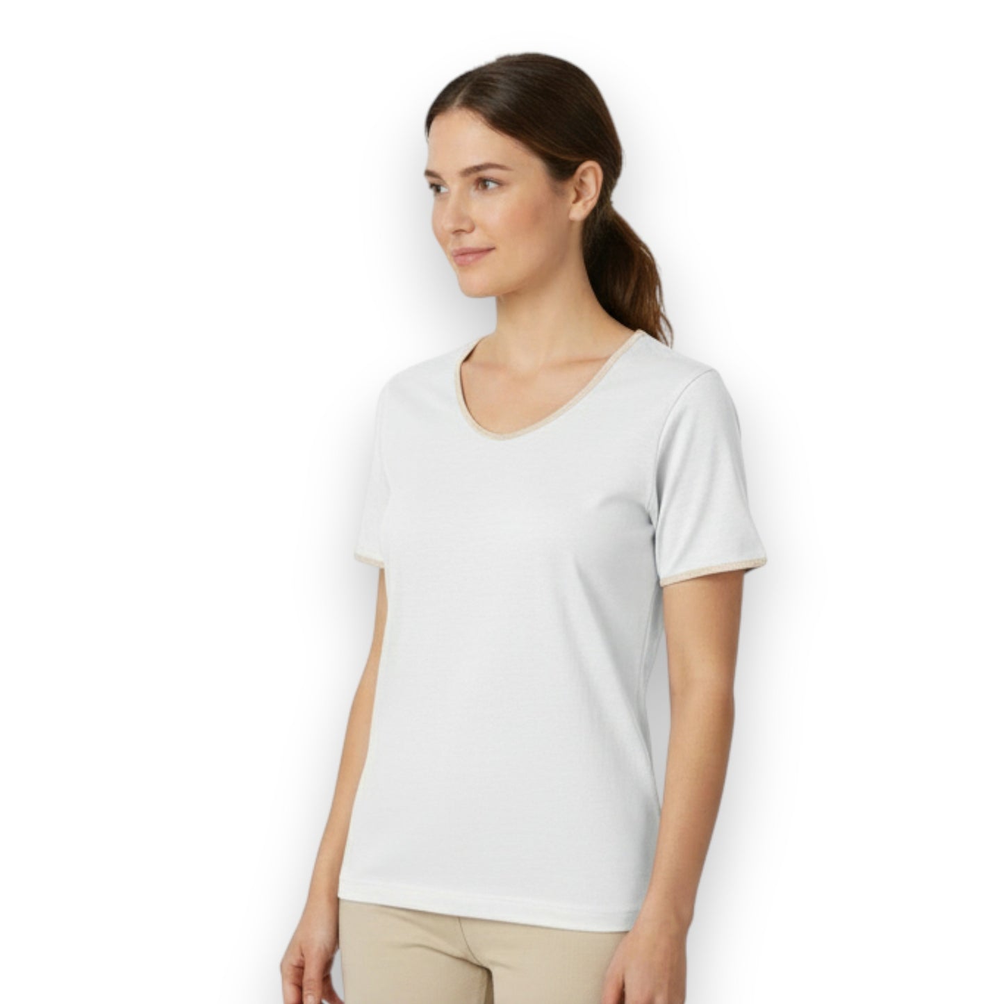 Playera manga corta de algodón dama #501 Colors