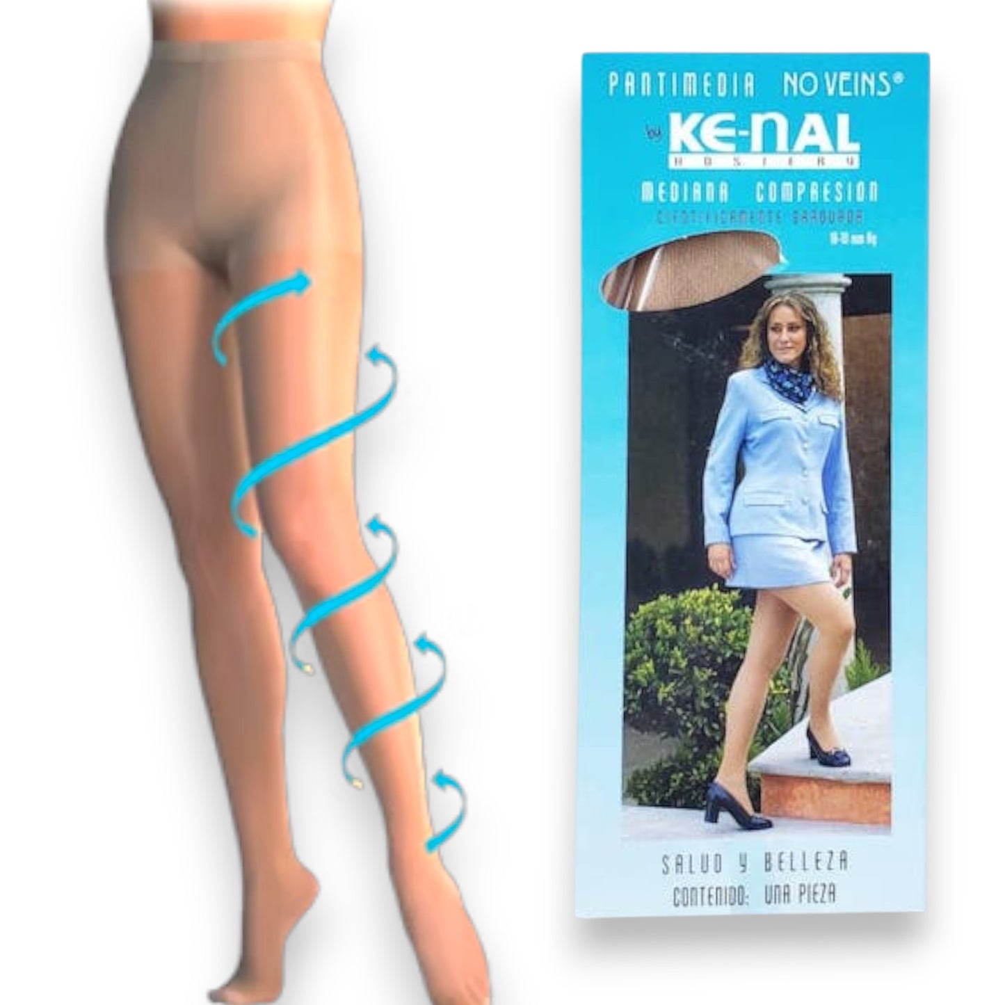 Pantimedia de compresión media para mejorar la circulación Kenal
