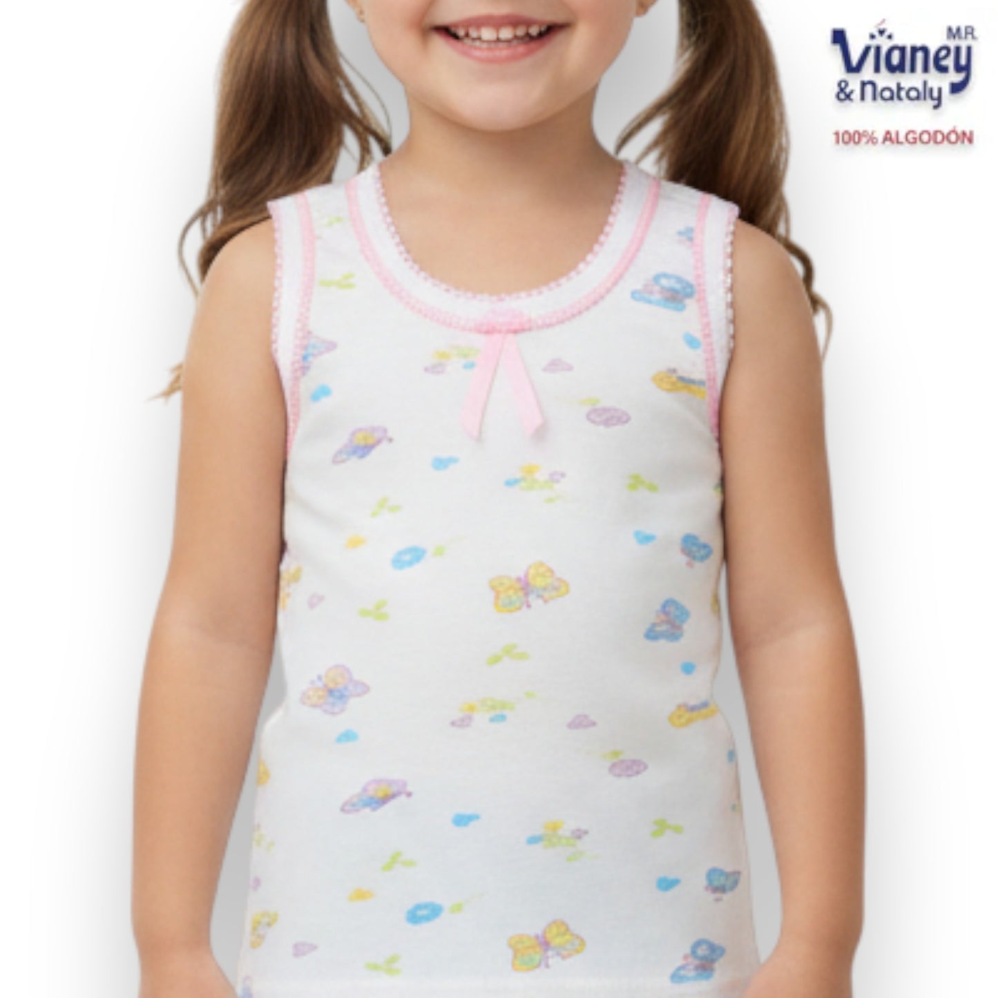 Camiseta estampada infantil niña Vianey paquete de 6