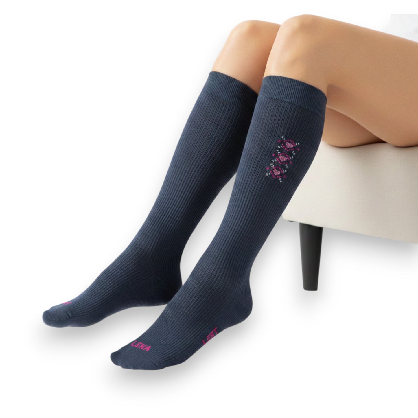 Calcetines compresores unitalla dama para varices Leka paquete de 6