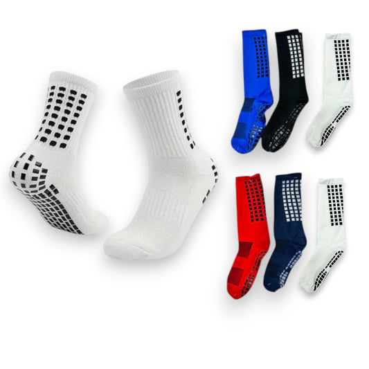 Calceta corta con antiderrapante para deportes unisex varias tallas paquete de 6