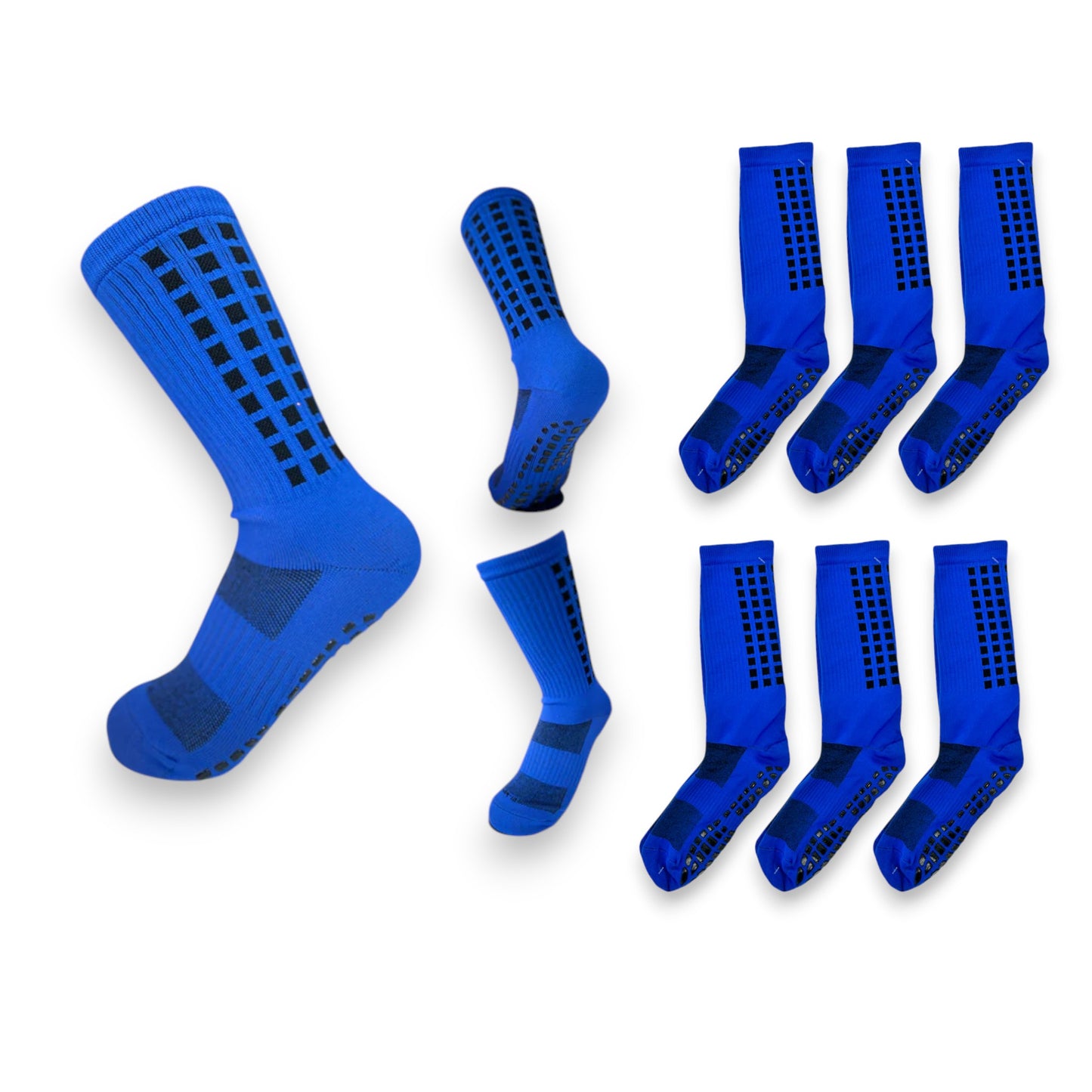 Calceta corta con antiderrapante para deportes unisex varias tallas paquete de 6