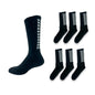 Calceta corta con antiderrapante para deportes unisex varias tallas paquete de 6