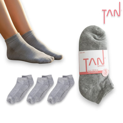 Tin deportivo media felpa unitalla dama #8001 TAN paquete de 3