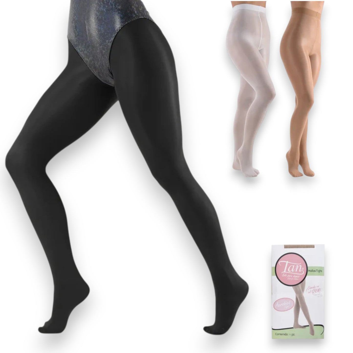 Malla brillante aerobics dama #2009 Tan