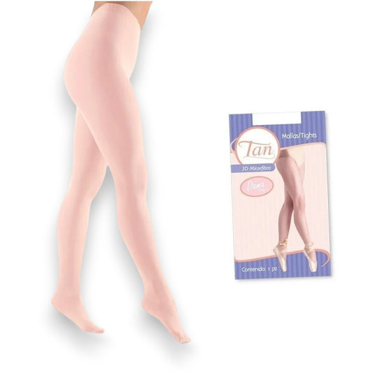 Malla microfibra 3D para ballet dama #2007 Tan