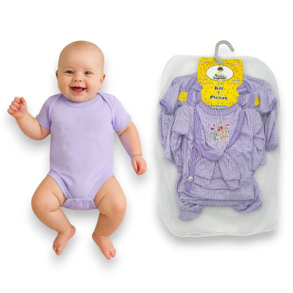 Kit 7 piezas de algodón para recién nacido Angelito