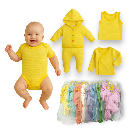 Kit 5 piezas de algodón para recién nacido Angelito