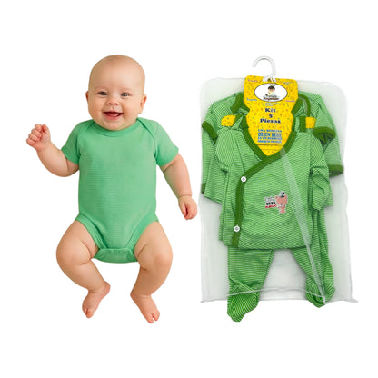 Kit 5 piezas de algodón para recién nacido Angelito