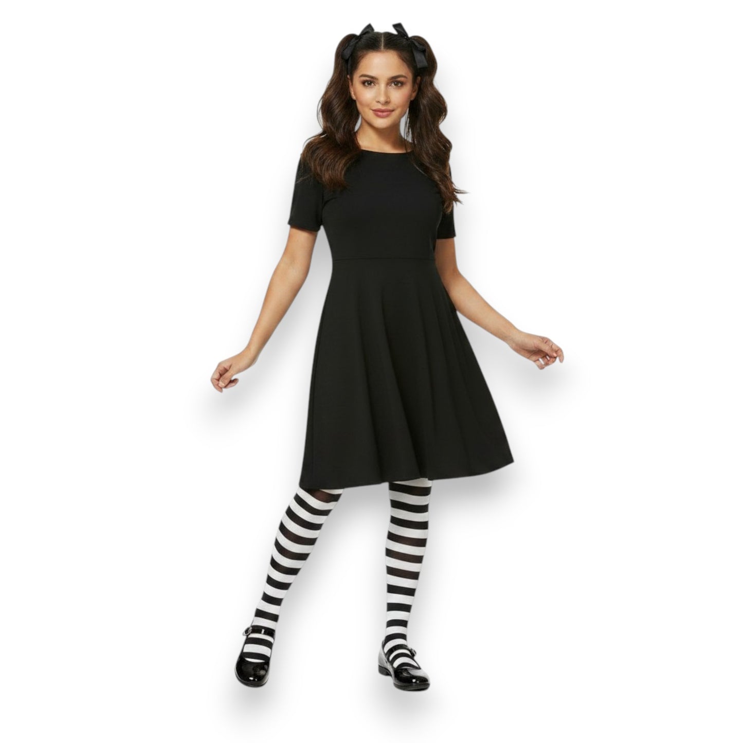 Malla rayada blanco con negro varias tallas Angie