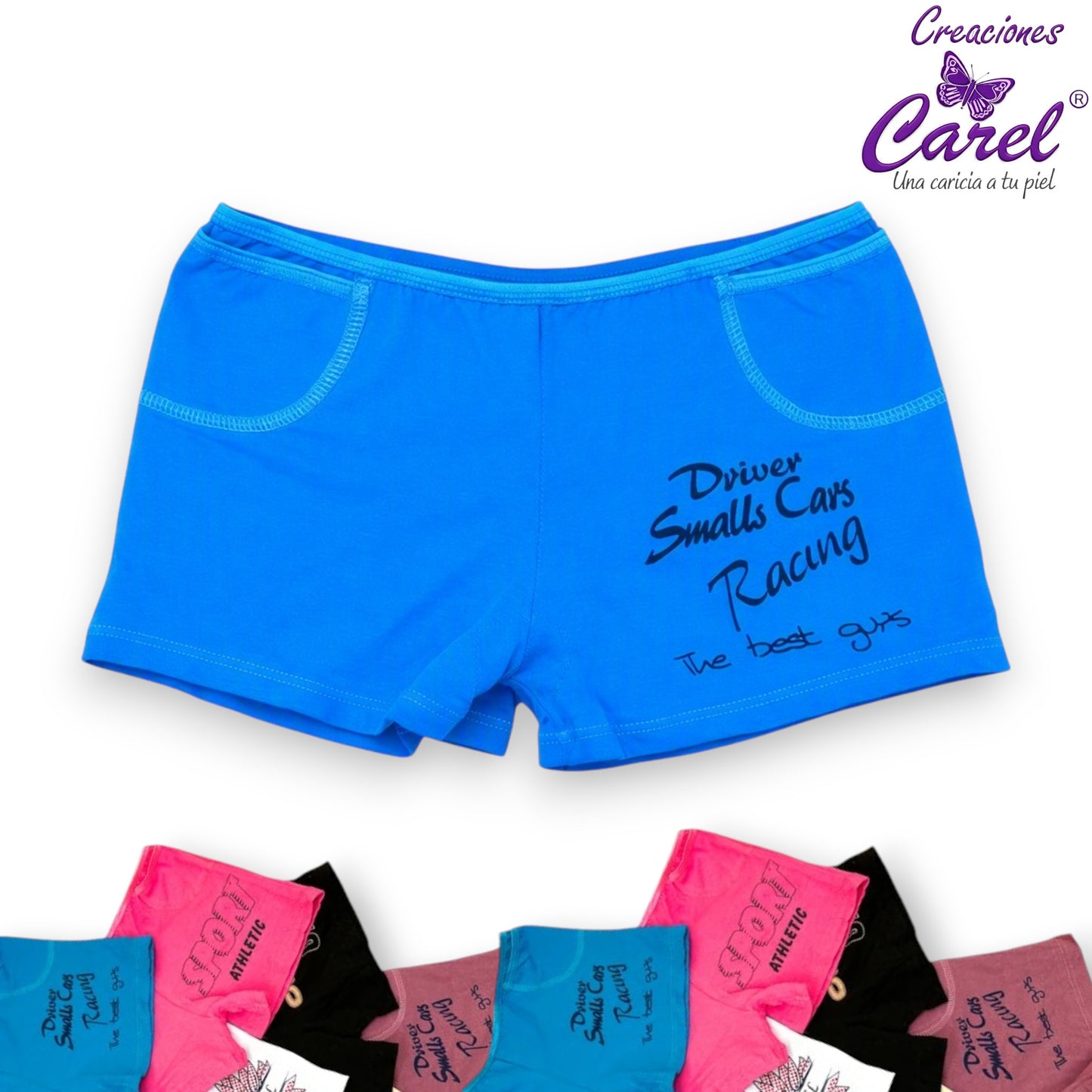 Boxer largo liso con bolsa unitalla dama Carel paquete de 12