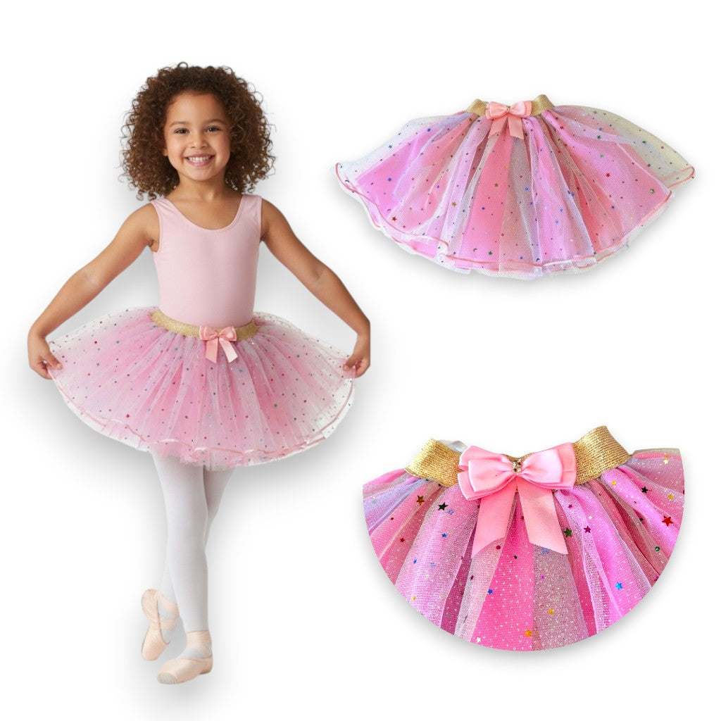 Tutu unicornio brillos económico varias tallas niña