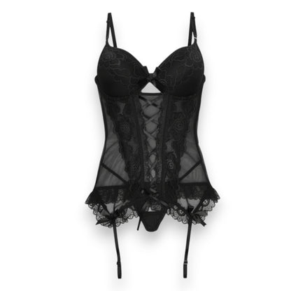 Baby doll corsé con encaje unitalla dama Mod. Mayte