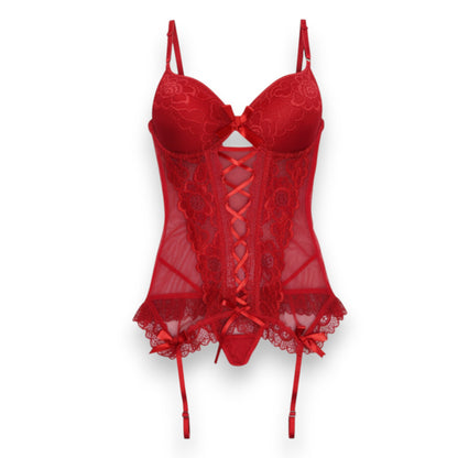 Baby doll corsé con encaje unitalla dama Mod. Mayte