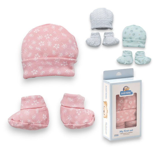Set conjunto gorro y zapatos recién nacido #166 Baby Mink