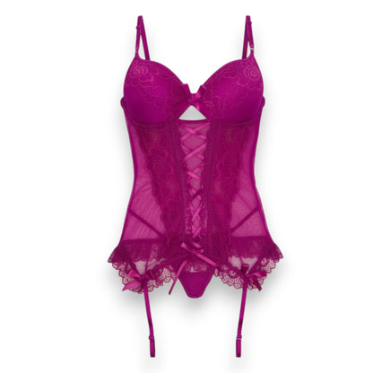 Baby doll corsé con encaje unitalla dama Mod. Mayte